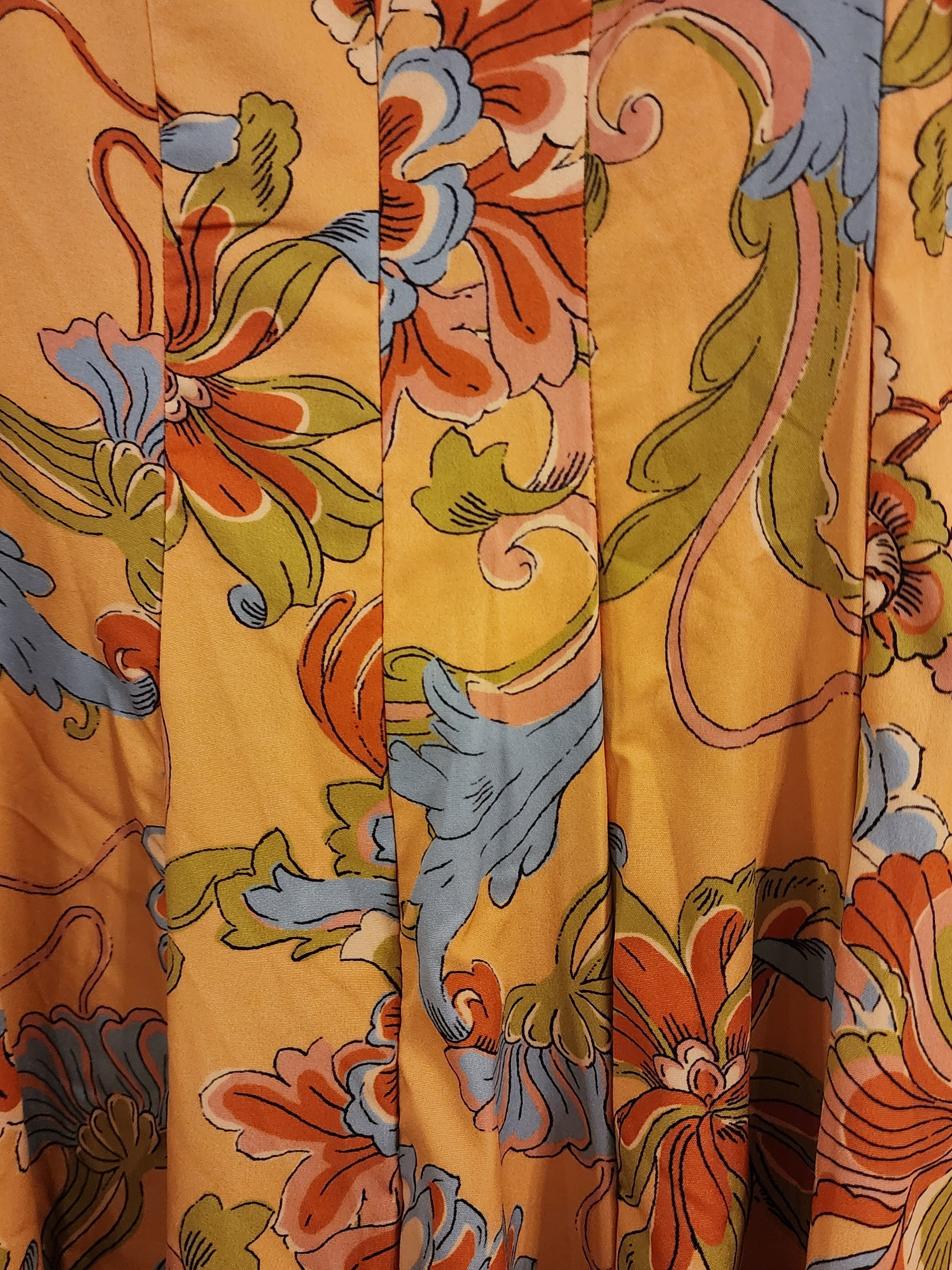 Spaghetti-Strap Maxi Dress In Mustard Floral — image 5 of 5